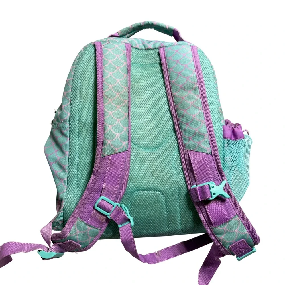Bentgo Kids 2-in-1 Backpack Insulated Lunch Bag Mermaid Scales Teal Purple